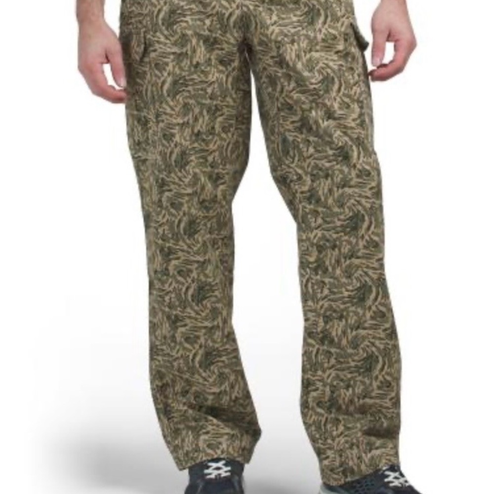 True Religion Green and Tan Cargo Pants